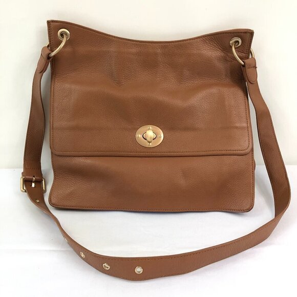 Clements Rebeiro Black - Brown Leather Crossbody Purse - Picture 1 of 10